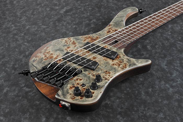 Ibanez Bass Workshop EHB1505MS 5-String Multi-Scale Bass Guitar With Bag - Black Ice Flat