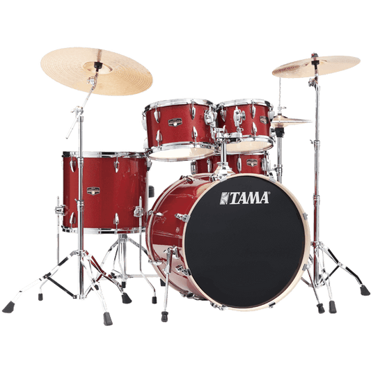 Tama IP52H6W-BRM Imperialstar 22" 5pc Drum Set with Hardware & Throne - Burnt Red Mist
