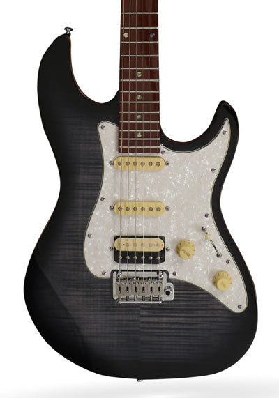 Sire Larry Carlton S7 FM Electric Guitar Transparent Black