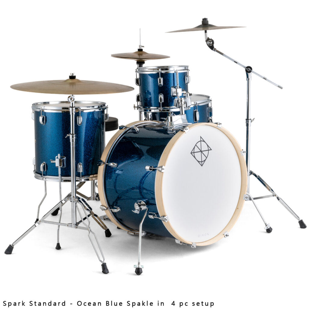 Dixon PODSP522 BOBS 5Pc Acoustic Drum Kit With Hardware - Ocean Blue Sparkle