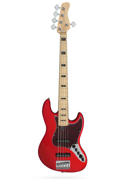 Sire Marcus Miller V7 2nd Generation 5 String  Electric Bass Guitar | Swamp Ash Bright Metallic Red