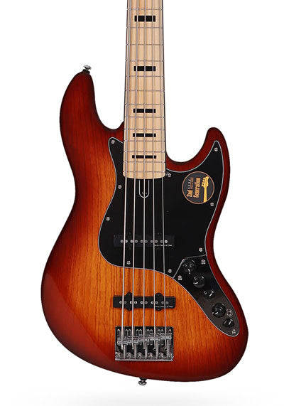 Sire Marcus Miller V7 Vintage 2nd Generation 5 String Electric Bass Guitar | Swamp Ash Tobacco Sunburst