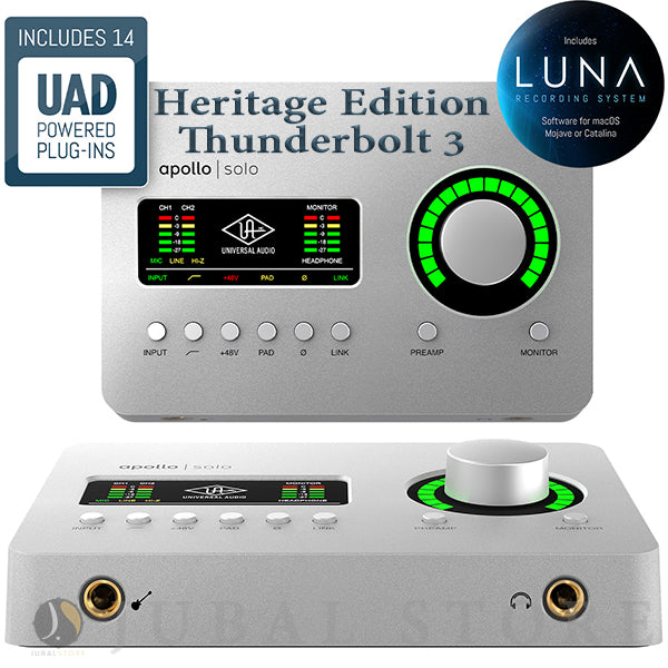 Universal Audio Apollo Solo - Thunderbolt 3 Audio Interface (for Mac & Windows) [Heritage Edition]