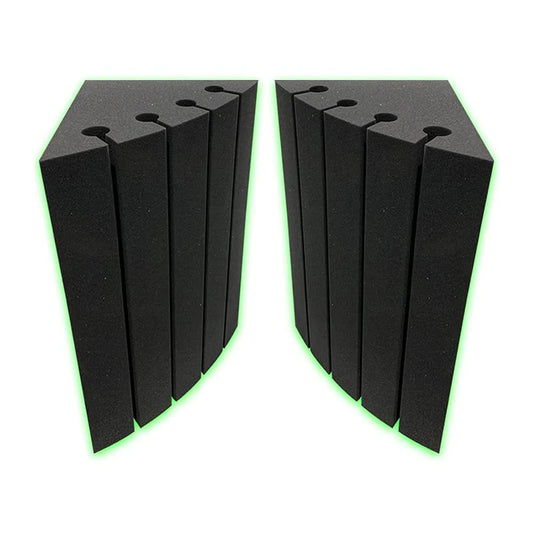 FREQNCY®, BASS BLOCK BASS TRAP ABSORBER | CORNER BASS TRAP FOR LOW FREQUENCY | 24"X12"X12", PRO CHARCOAL | (SET OF 2)
