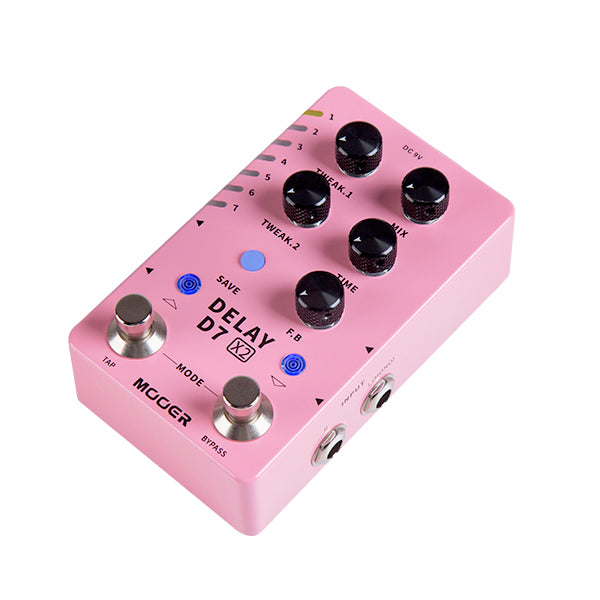 D7 X2 Dual Footswitch Stereo Delay Pedal