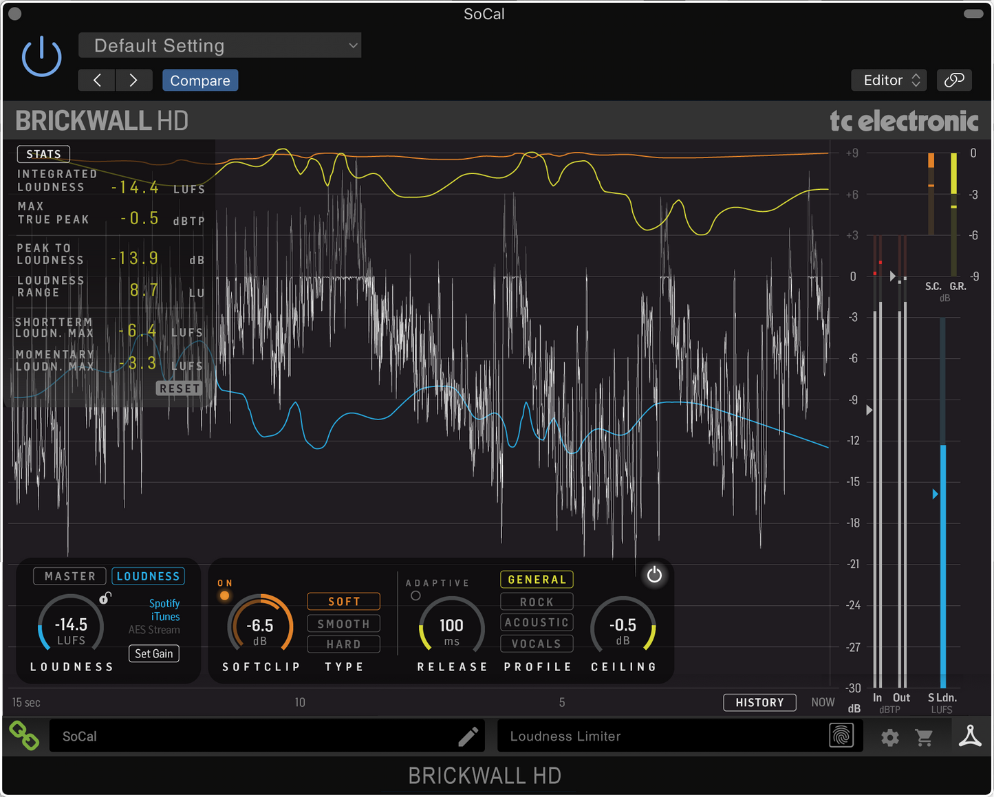 TC Electronic BRICKWALL HD-DT Mastering Brickwall Limiter Plug-in with Dedicated Hardware Interface