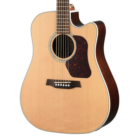 Walden D600CE/W Dreadnought w/Cutaway and Bag Acoustic Electric Guitar - Satin Natural