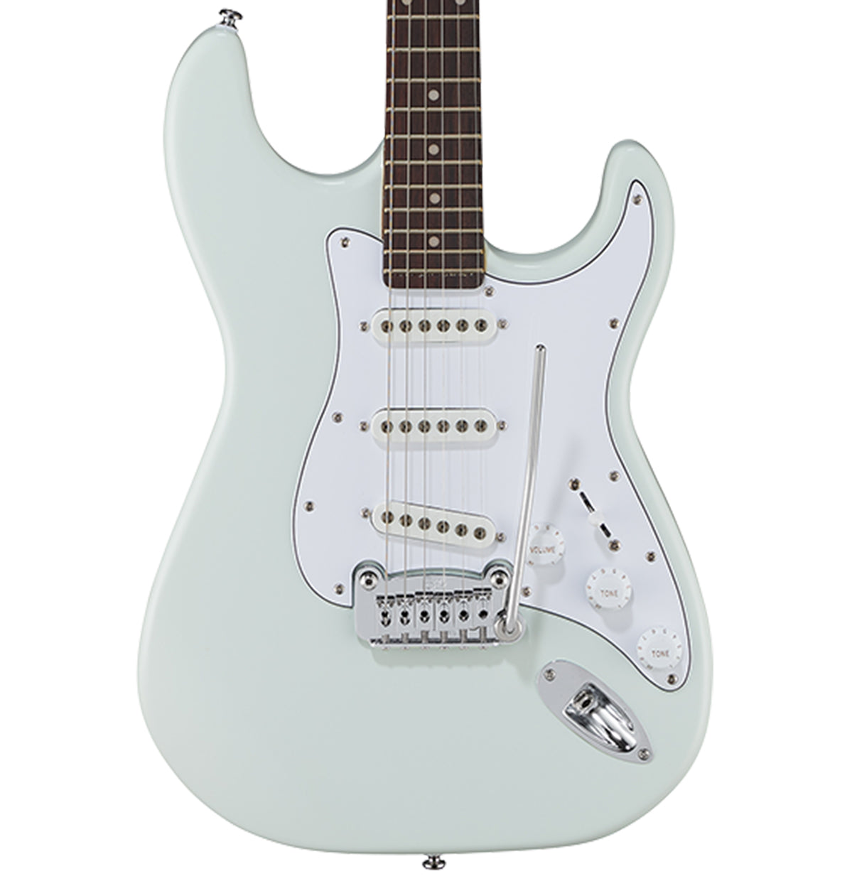 G&L Tribute S-500 Electric Guitar - Vintage White, Sonic Blue