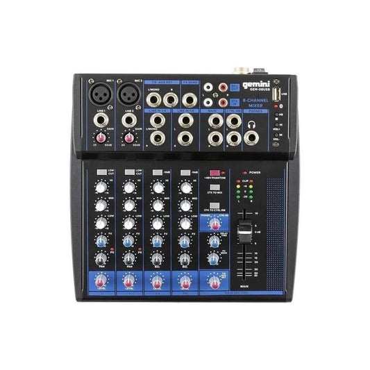 Gemini Audio GEM-08USB E-8 Channel USB Mixer With Bluetooth