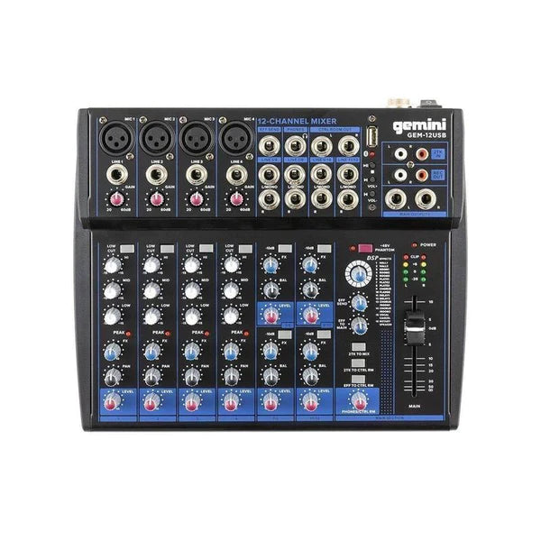 Gemini Audio GEM-12USB E-12 Channel USB Mixer With Bluetooth