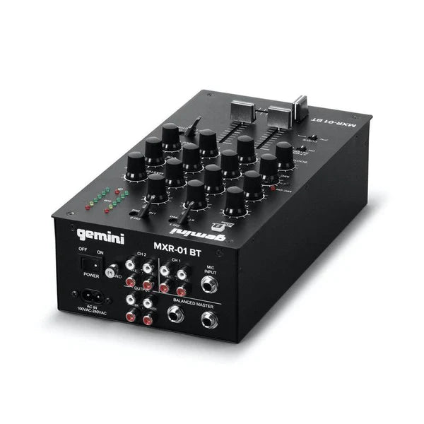 Gemini Audio MXR-01BT 2-Channel Professional DJ Mixer With Bluetooth Input