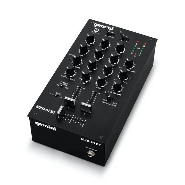 Gemini Audio MXR-01BT 2-Channel Professional DJ Mixer With Bluetooth Input