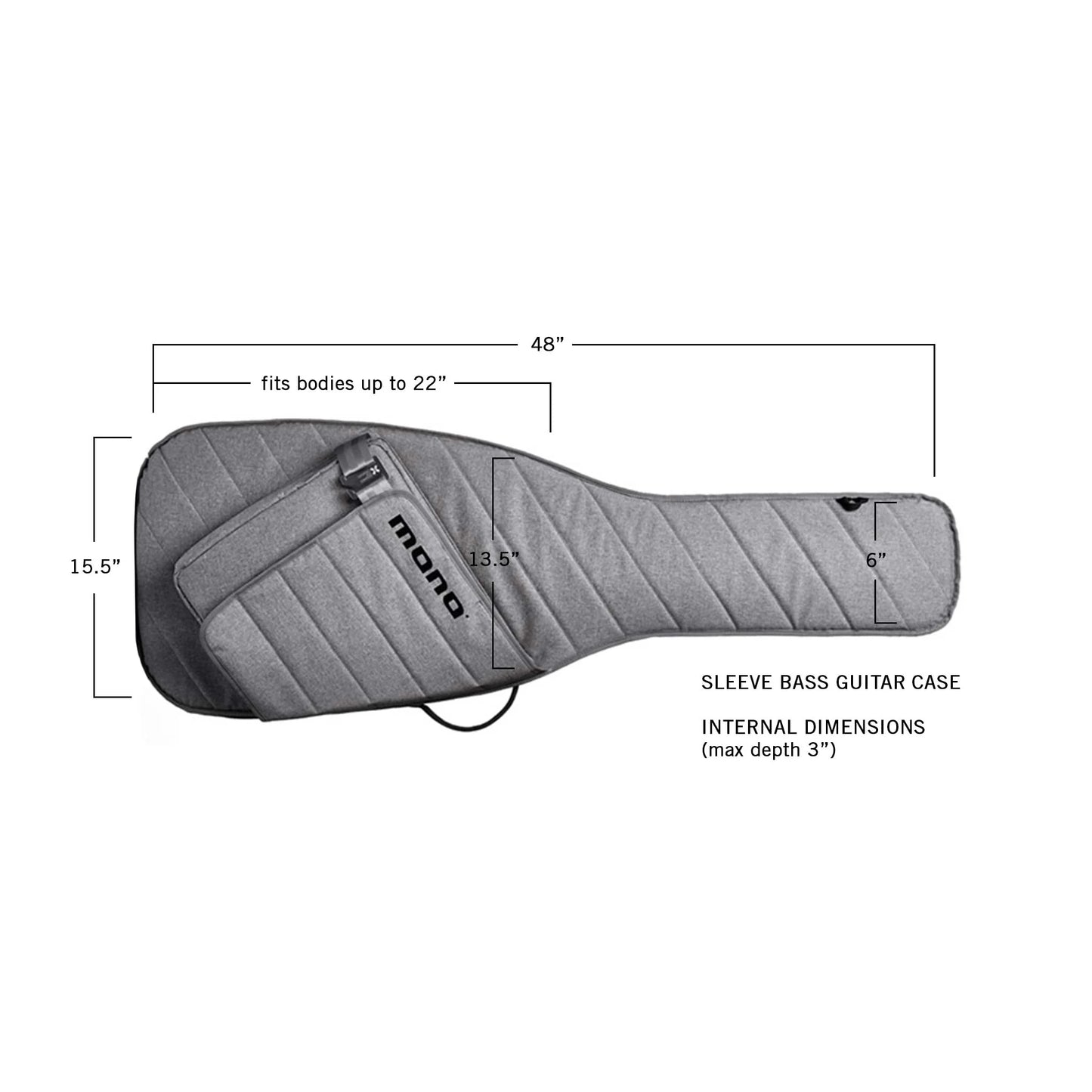 MONO M80-SEB-ASH Sleeve Bass Guitar Case — Ash