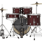 PDP PDCE2015KTRR Center Stage 5-piece Complete Drum Set with Cymbals - Ruby Red Sparkle