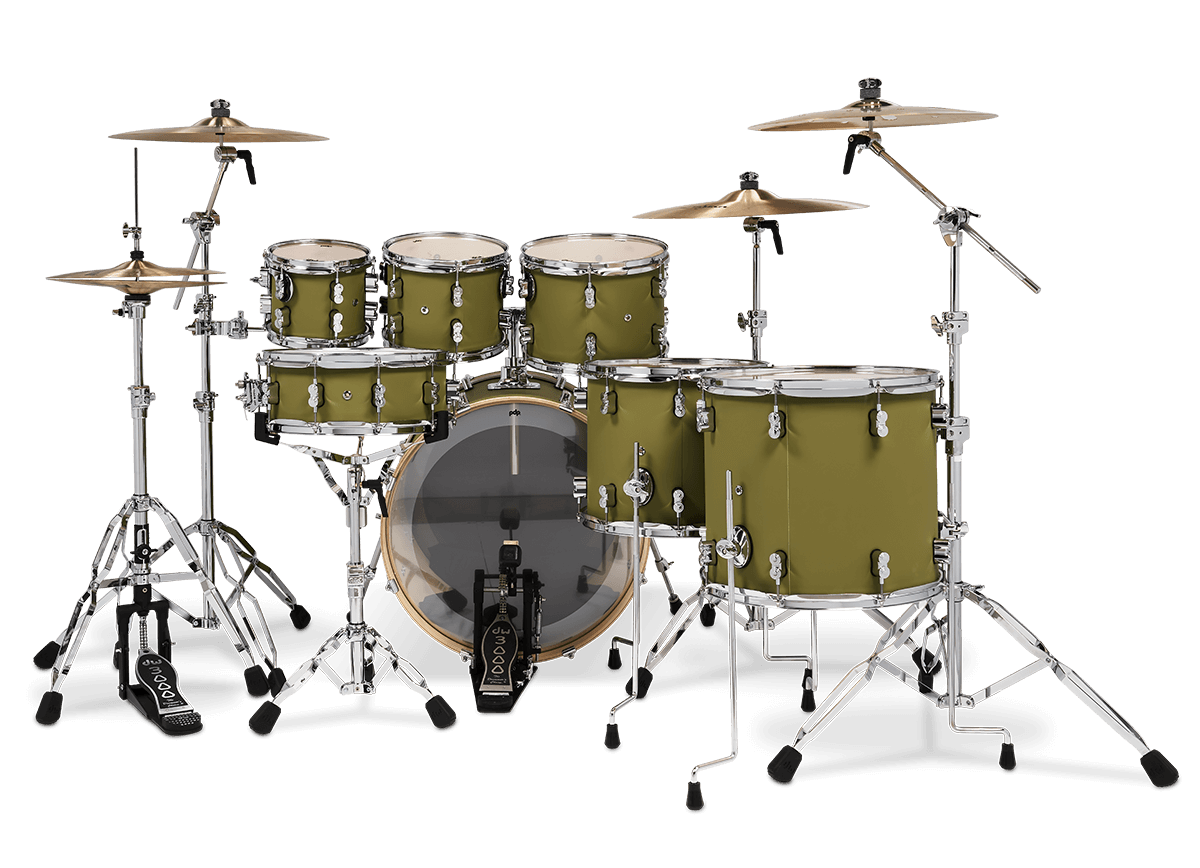 PDP PDCM2217SO Concept Maple Shell Pack 7-piece Satin Olive