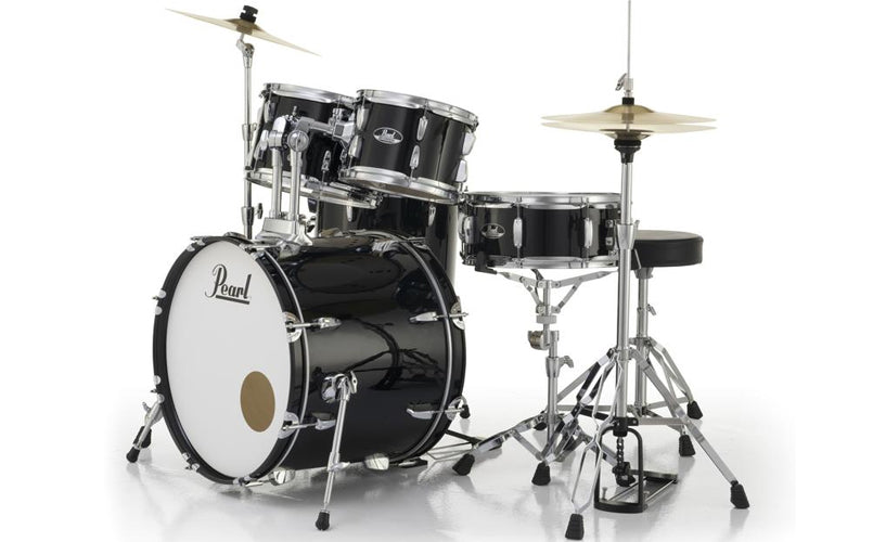 Pearl RS525SC/C Roadshow 5Pcs Drum Set With Hardware & Cymbals - Jet Black
