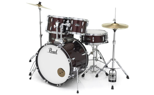 Pearl RS525SC/C Roadshow 5Pcs Drum Set With Hardware & Cymbals - Red Wine