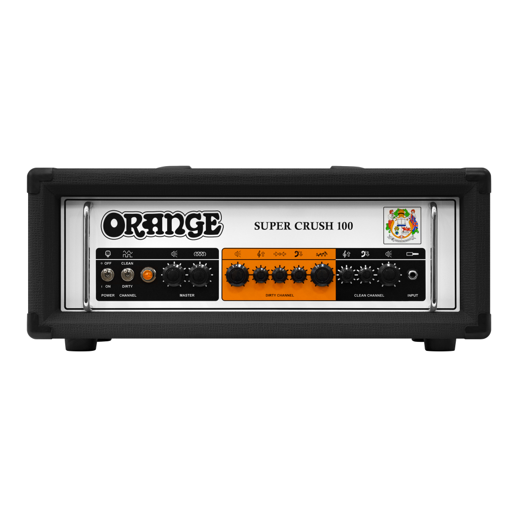 Orange Super Crush 100 - 100Watt Solid State Head - Black