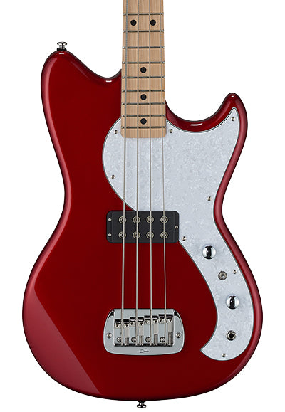 G&L Tribute Fallout Short Scale Bass Guitar - Candy Apple Red