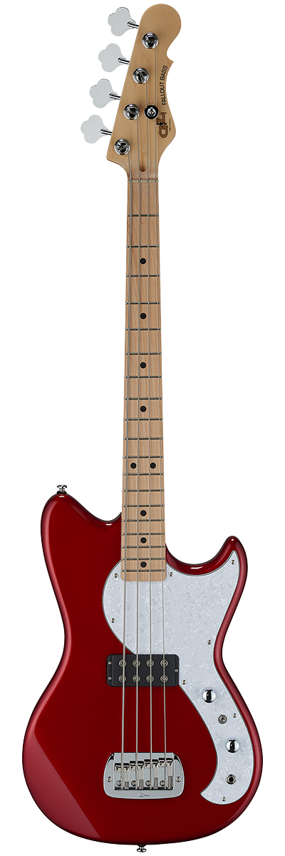 G&L Tribute Fallout Short Scale Bass Guitar - Candy Apple Red