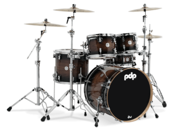 PDP PDCMX2215WC CMX5 Concept Maple Exotic Shell Pack 5-piece Charcoal Burst over Walnut